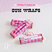 Mr and Miss Mustache Valentines Day Printable Pack of Gum Wrapper - Instant Download